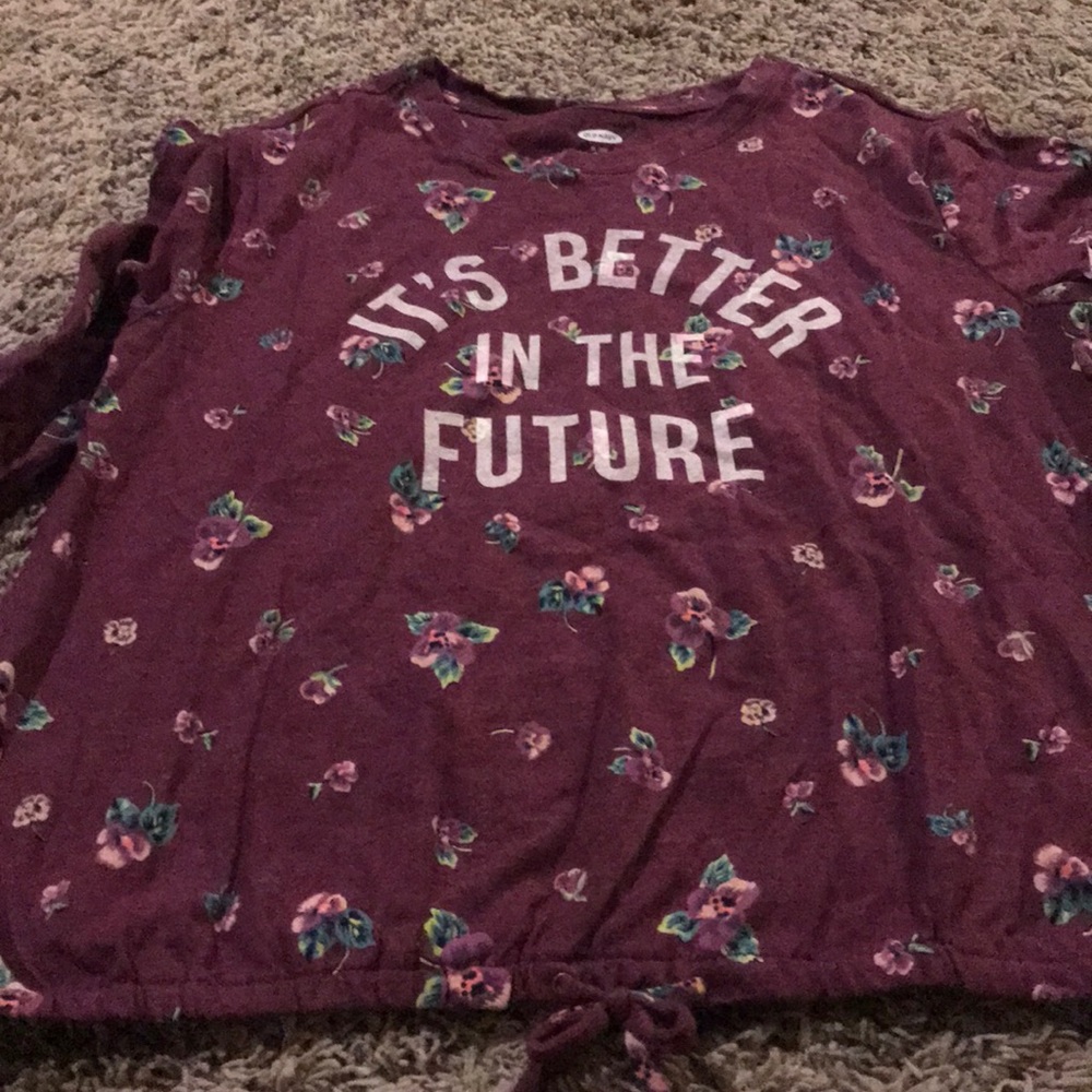 Cute flowery kids shirt XL plus